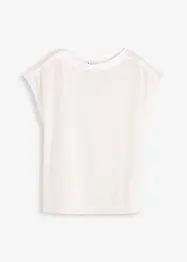 Shirt met passen van satijn, bonprix