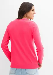 Gebreid vest met ronde hals, bonprix