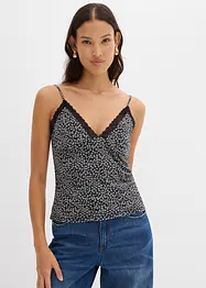 Spaghetti top van mesh, bonprix
