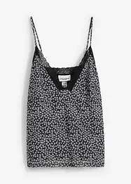 Spaghetti top van mesh, bonprix