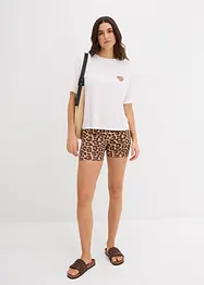 Cropped T-shirt met oversized schouders, bonprix