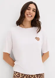 Cropped T-shirt met oversized schouders, bonprix