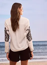 Blouse met borduursel in een zachte viscosemix, bonprix