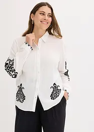 Blouse met borduursel in een zachte viscosemix, bonprix