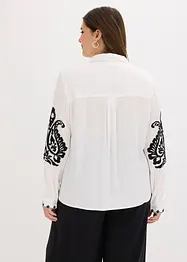 Blouse met borduursel in een zachte viscosemix, bonprix