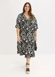 Gedessineerde jersey jurk, bonprix