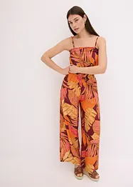 Gedessineerde jumpsuit van soepele viscose, bonprix