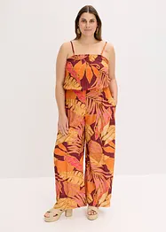 Gedessineerde jumpsuit van soepele viscose, bonprix