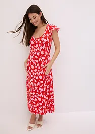 Gebloemde jersey jurk in een zachte viscosemix, bonprix