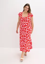 Gebloemde jersey jurk in een zachte viscosemix, bonprix
