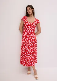 Gebloemde jersey jurk in een zachte viscosemix, bonprix