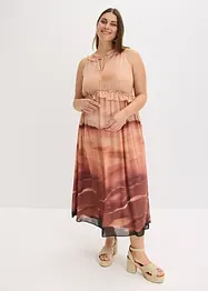Gedessineerde jurk van chiffon, bonprix