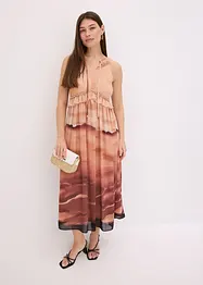 Gedessineerde jurk van chiffon, bonprix