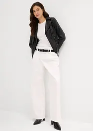 Wide leg jeans low waist, low stretch, bonprix