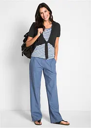 Wijde broek met linnen, bonprix