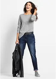 Stretch boyfriend jeans, mid waist, bonprix