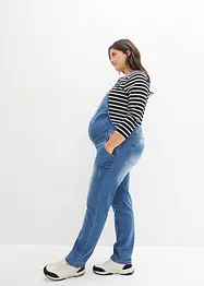 Zwangerschaps denim tuinbroek, straight, bonprix