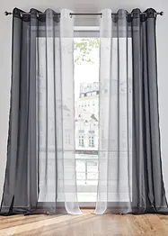 Gordijnen met gerecycled polyester en kleurverloop (set van 2), bonprix