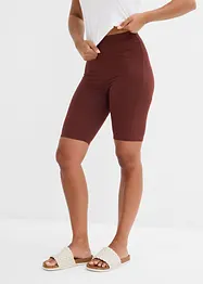 Comfortabele high waist biker short van geribde jersey, bonprix