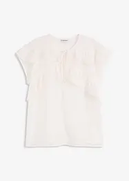 Blouse van chiffon met volants, bonprix