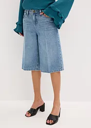 Jeans bermuda mid waist, low stretch, bonprix