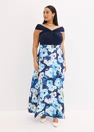 Carmen jurk met draperie en riem, bonprix