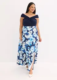 Carmen jurk met draperie en riem, bonprix