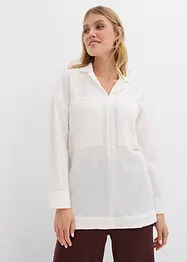 Overhemdblouse in een soepele viscosemix, bonprix