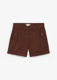 Twill short met hoge tailleband, bonprix