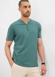 Henley shirt, korte mouw (set van 2) van biologisch katoen, bonprix