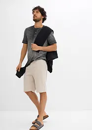 Henley shirt van biologisch katoen in washed out look, bonprix