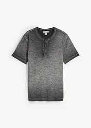 Henley shirt van biologisch katoen in washed out look, bonprix