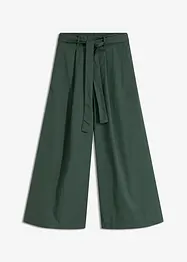 Katoenen popeline broek met riem (2-dlg set), bonprix