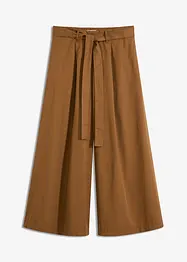 Katoenen popeline broek met riem (2-dlg set), bonprix