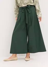Katoenen popeline broek met riem (2-dlg set), bonprix