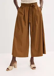 Katoenen popeline broek met riem (2-dlg set), bonprix