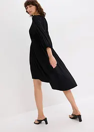 Jersey jurk met plooitjes, bonprix