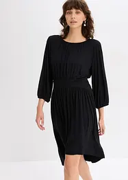 Jersey jurk met plooitjes, bonprix