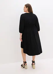 Jersey jurk met plooitjes, bonprix
