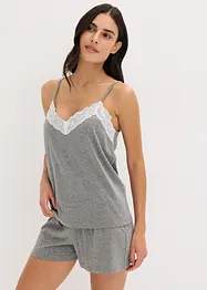 Shortama met sierlijk kant, bonprix