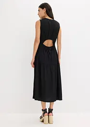 Midi-jurk van gestructureerde jersey met uitgesneden rug, bonprix