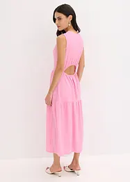 Midi-jurk van gestructureerde jersey met uitgesneden rug, bonprix