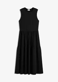 Midi-jurk van gestructureerde jersey met uitgesneden rug, bonprix