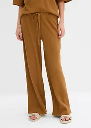 Gestructureerde broek van puur katoen, bonprix