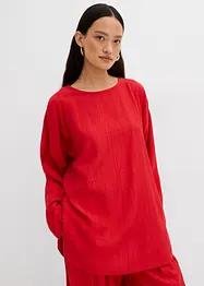 Oversized tuniek van een gestructureerde crinkle viscosemix, bonprix
