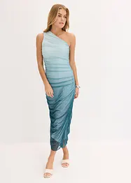 One shoulder jurk met mesh inzetstuk, bonprix