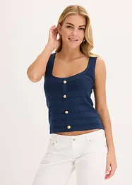 Gebreide top met metallic effect, bonprix
