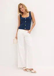 Gebreide top met metallic effect, bonprix