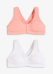 Bh zonder beugels  met voorsluiting (set van 2), bonprix