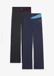 Katoenen sportbroek, bootcut (set van 2), bonprix